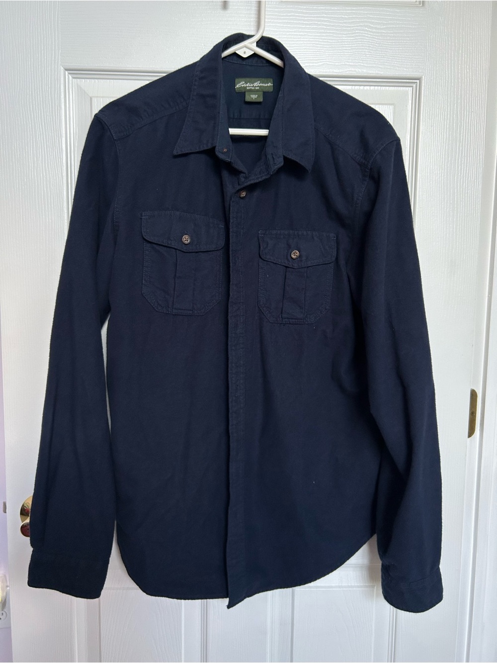 Eddie Bauer Navy Button Front Shirt